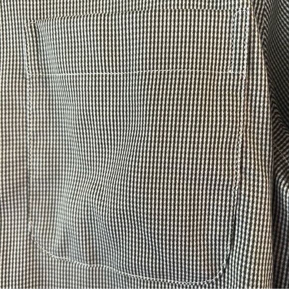 Mens Stafford dress button down black/white checkered size 16-161/2 - Picture 5 of 5